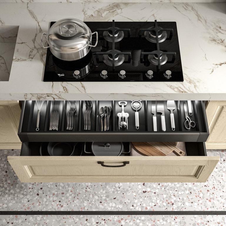 cassetto attrezzato cucina classica emma 1